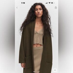 Mango Oversized knitted coat with pockets